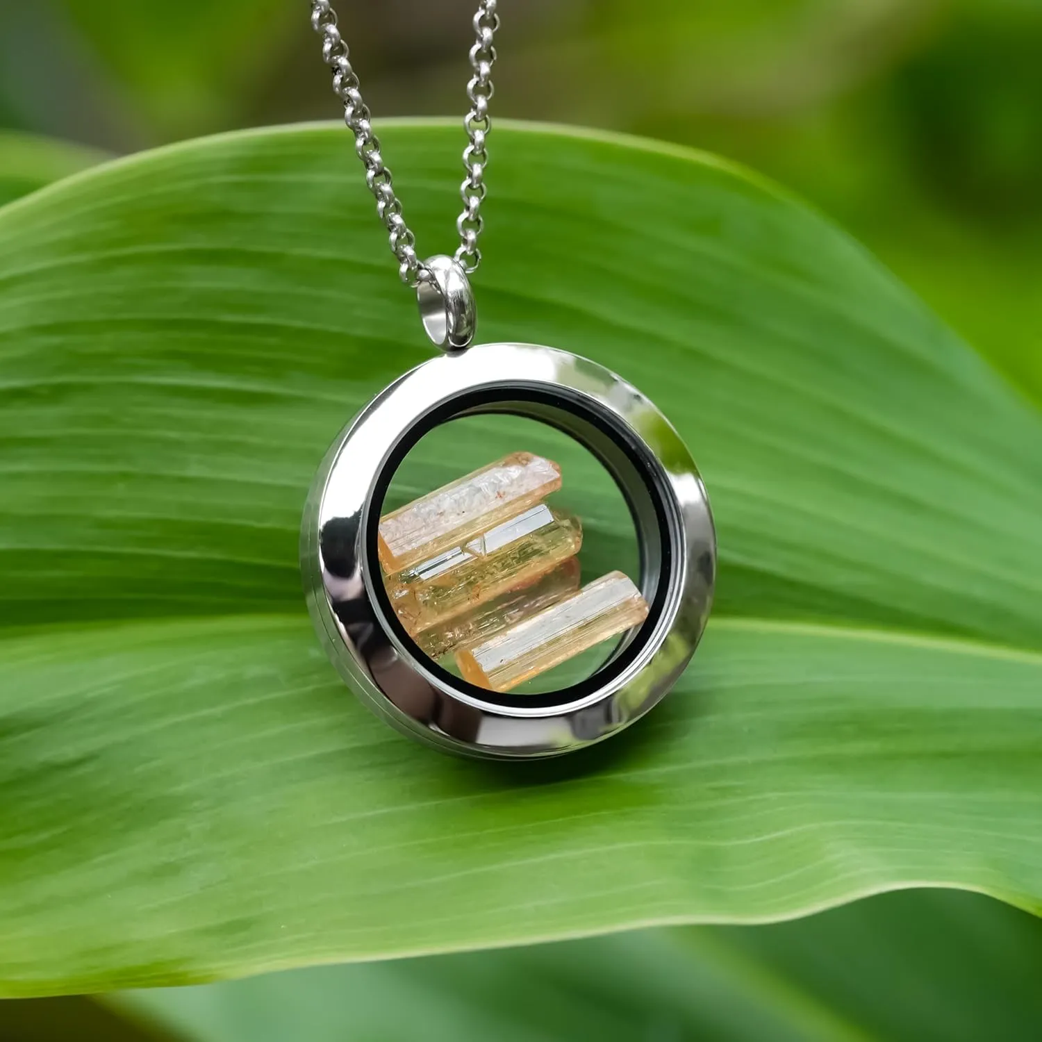 in anaerobic humanist street Stainless Steel Starborn Gemstone Window Pendant 