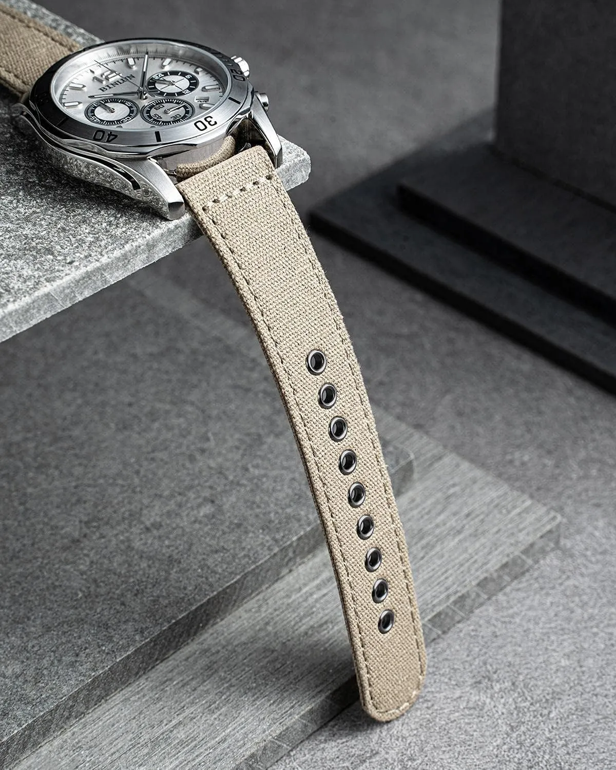 in Black Khaki Army Green benevolent debris biome inherent army layman Blue with Black/Silver Buckle for Men Women 18/20/22/24mm BINLUN Canvas Watch Bands Replacement Sail Cloth Cotton Fabric Watch Straps Soft Quick Release Watchbands 