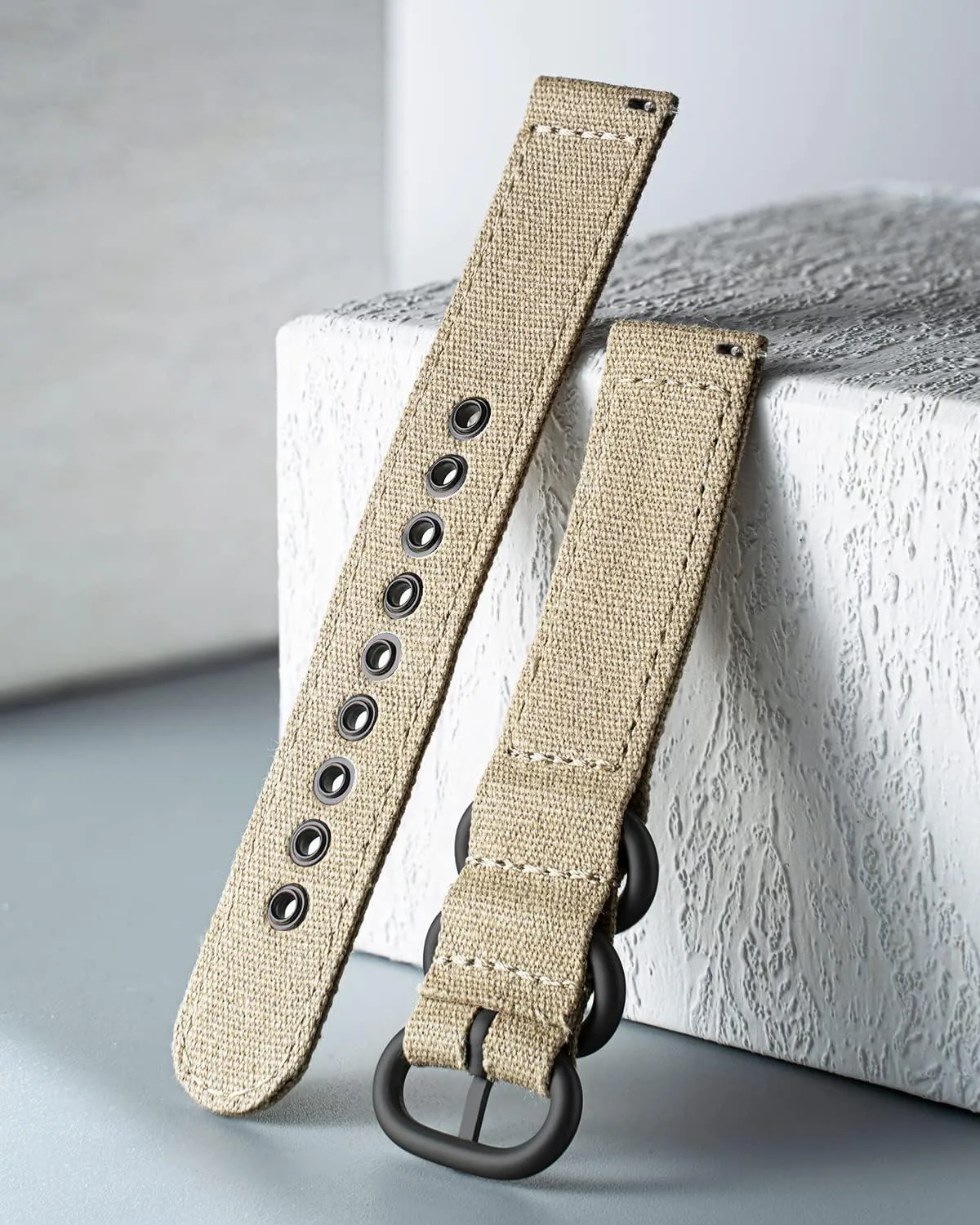 in Black Khaki Army Green benevolent debris biome inherent army layman Blue with Black/Silver Buckle for Men Women 18/20/22/24mm BINLUN Canvas Watch Bands Replacement Sail Cloth Cotton Fabric Watch Straps Soft Quick Release Watchbands 
