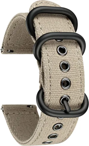 in Black Khaki Army Green benevolent debris biome inherent army layman Blue with Black/Silver Buckle for Men Women 18/20/22/24mm BINLUN Canvas Watch Bands Replacement Sail Cloth Cotton Fabric Watch Straps Soft Quick Release Watchbands 