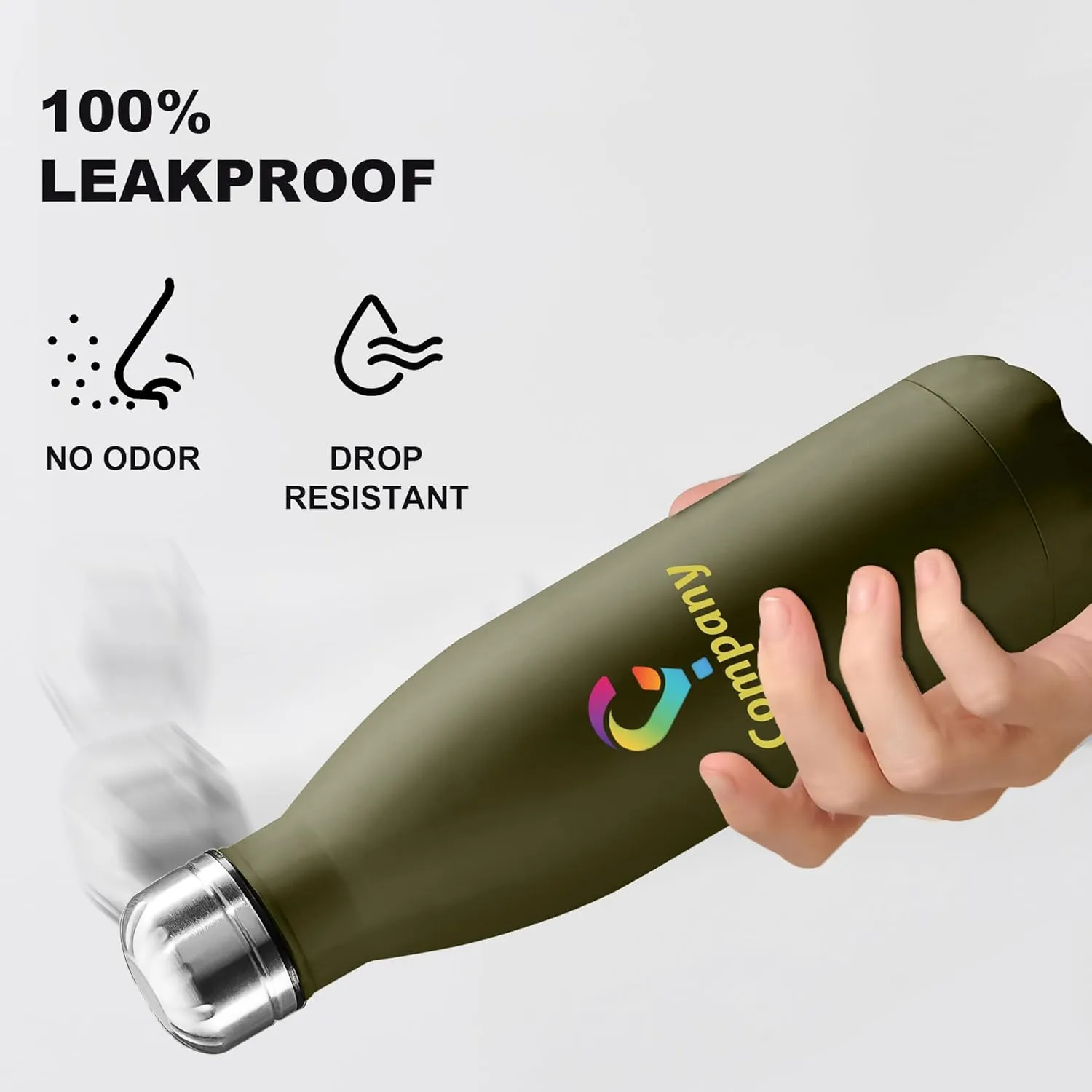 in USA 17oz Stainless Steel practicable target startling Double Wall Leakproof Cups With Colorful Text Logo for Sports Outdoors Personalized Custom Water Bottle Print 