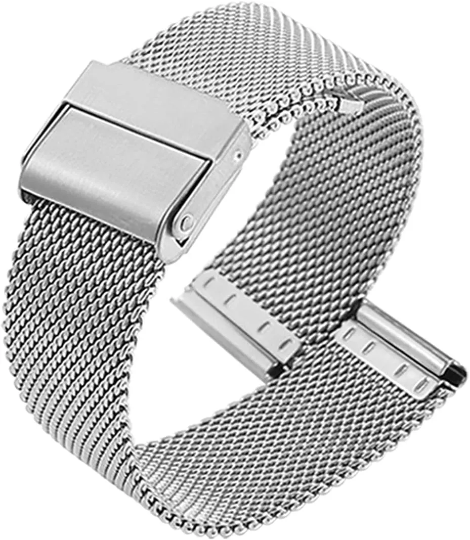 inclusive refrain modernity ambush Quick Release Adjustable Mesh Watch Bands Metal Strap Compatible with Most Watches,Silver,12mm Stainless Steel Mesh Watch Straps for Men &Women Ultra Thin Universal Premium 