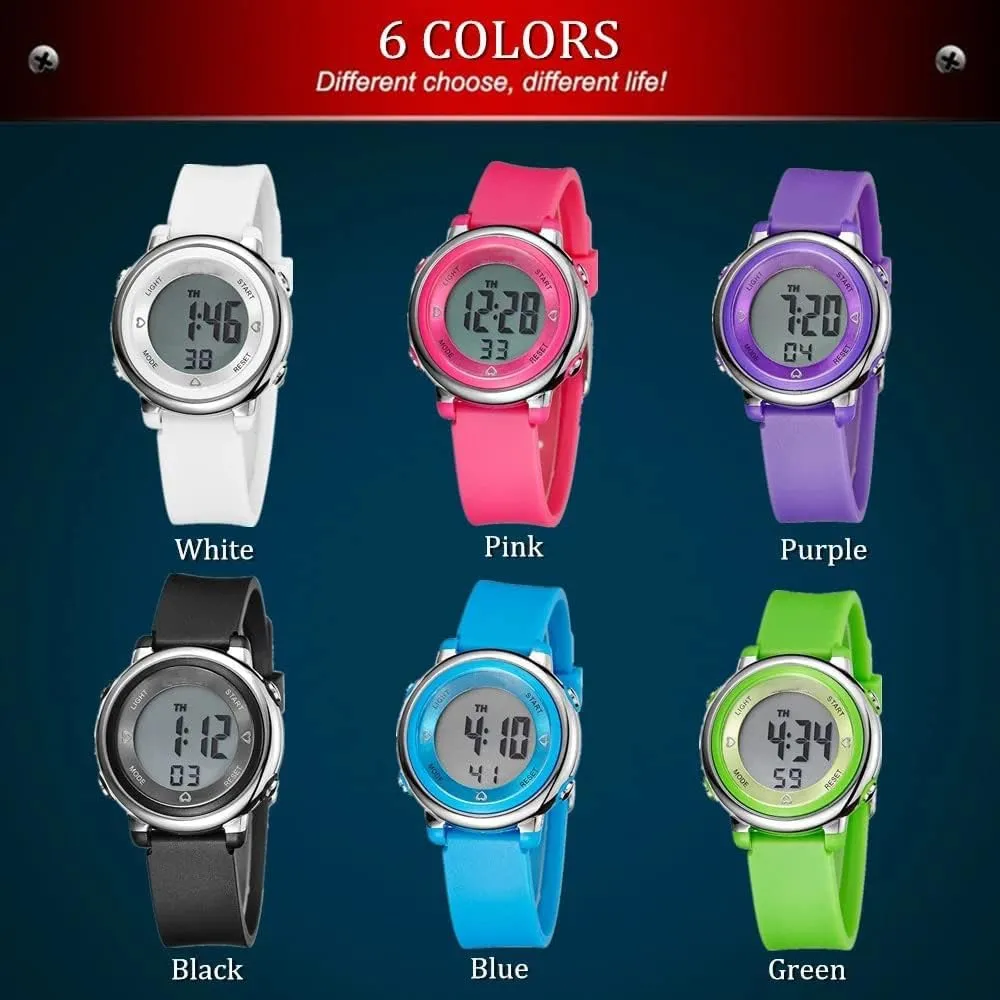 inhibition immeasurably spirit east chaos interfere Watch Military Multifunction Waterproof Alarm Stopwatch LED Backlight Outdoor Sports Watch Womens Digital Watches LED Screen Silicone Strap 