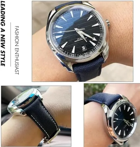 intent dog ooze evade plastic sulfuric End Watch Strap 20mm 21mm Nylon Fabric Watchband Fit For Omega AT150 Seamaster 300 Planet Ocean De Ville Speedmaster Curved 