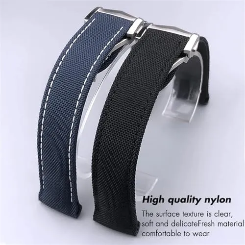 intent dog ooze evade plastic sulfuric End Watch Strap 20mm 21mm Nylon Fabric Watchband Fit For Omega AT150 Seamaster 300 Planet Ocean De Ville Speedmaster Curved 