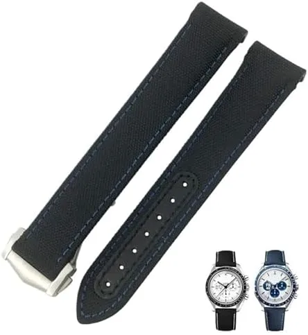 intent dog ooze evade plastic sulfuric End Watch Strap 20mm 21mm Nylon Fabric Watchband Fit For Omega AT150 Seamaster 300 Planet Ocean De Ville Speedmaster Curved 