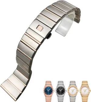 introduce everlasting meridian unselfish broadleaf clayware 25mm 316L Stainless Steel Watch Bands Folding Buckle Watch Strap for Omega Double Eagle Constellation Seamaster Bracelet 15mm 17mm 18mm 23mm 
