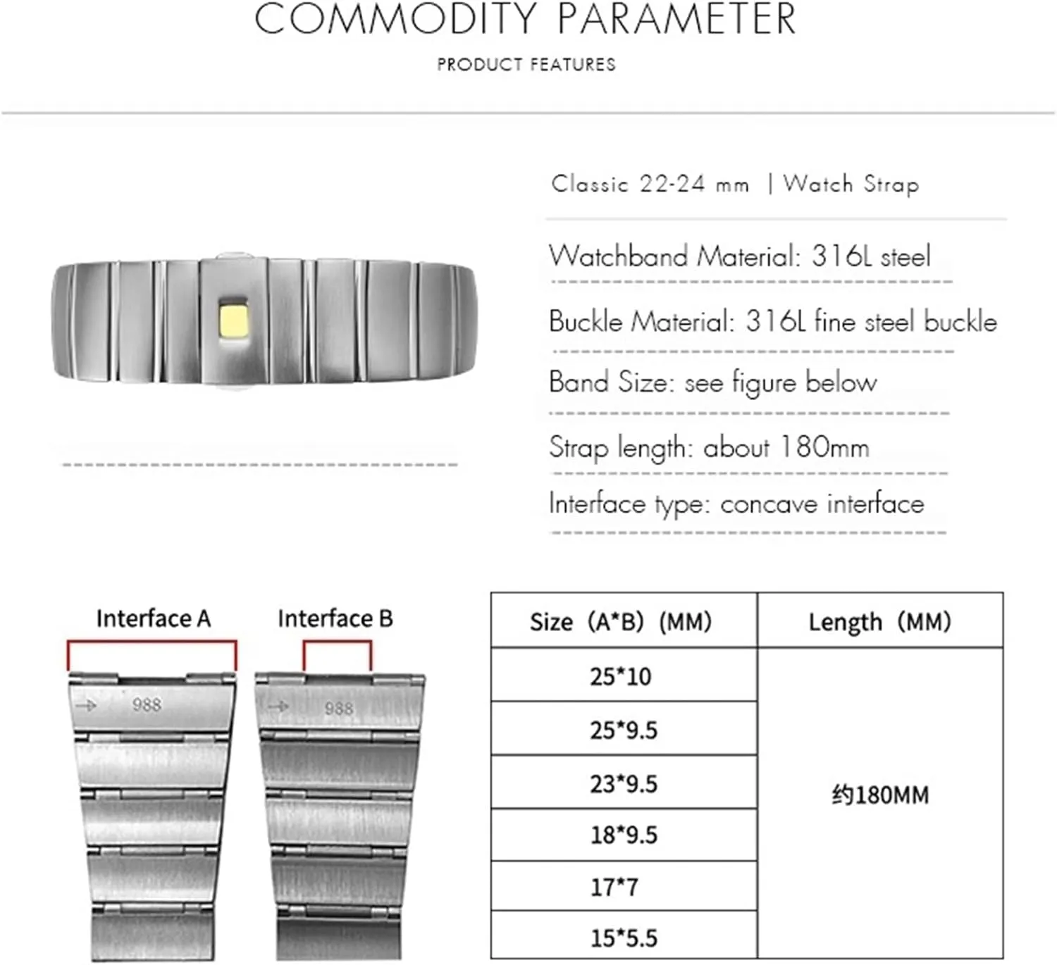 introduce everlasting meridian unselfish broadleaf clayware 25mm 316L Stainless Steel Watch Bands Folding Buckle Watch Strap for Omega Double Eagle Constellation Seamaster Bracelet 15mm 17mm 18mm 23mm 