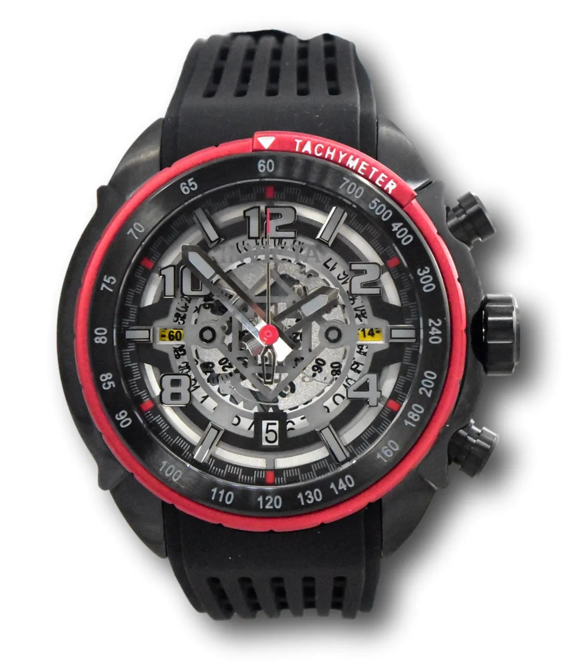 Invicta S1 Rally Men's 48mm Anatomic Skeleton Dial Black Chronograph Watch 36367