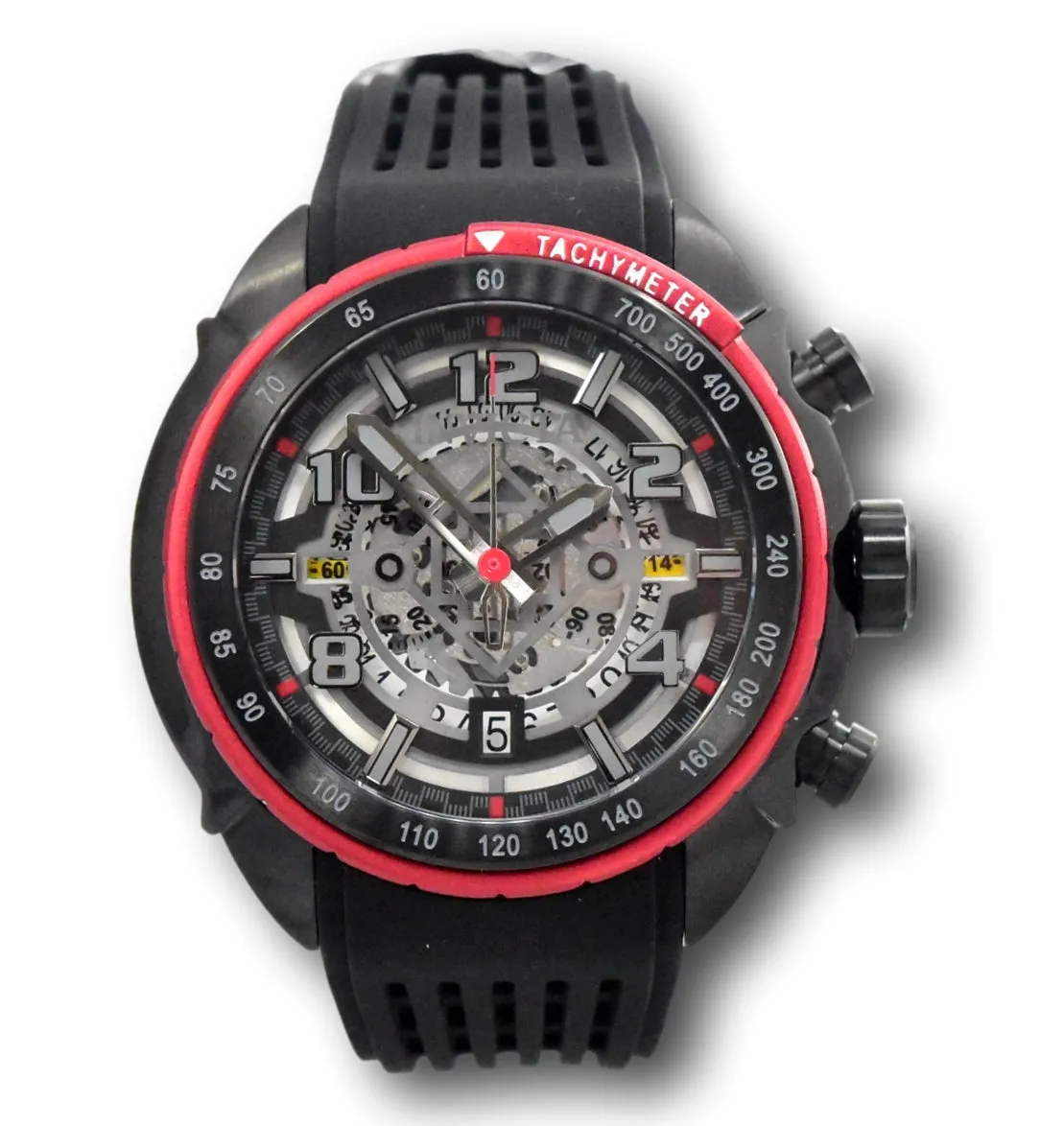 Invicta S1 Rally Men's 48mm Anatomic Skeleton Dial Black Chronograph Watch 36367