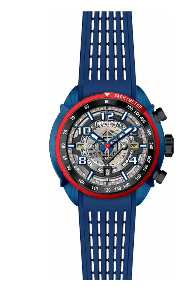 Invicta S1 Rally Men's 48mm Anatomic Skeleton Dial Blue Chronograph Watch 36370