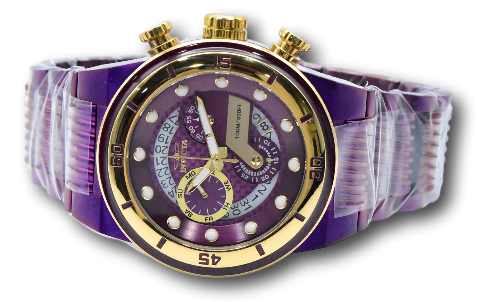 Invicta S1 Rally Men's 51mm Purple Carbon Fiber Swiss Chrono Watch 40865 RARE