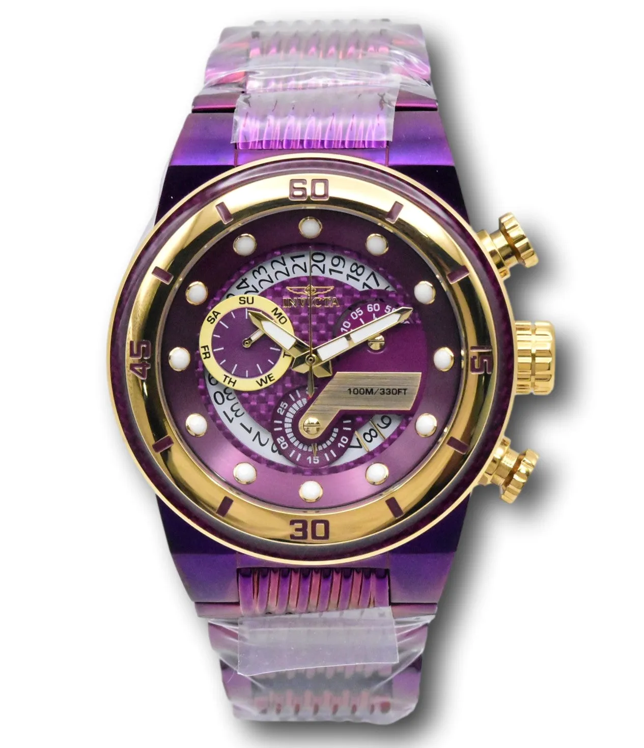 Invicta S1 Rally Men's 51mm Purple Carbon Fiber Swiss Chrono Watch 40865 RARE