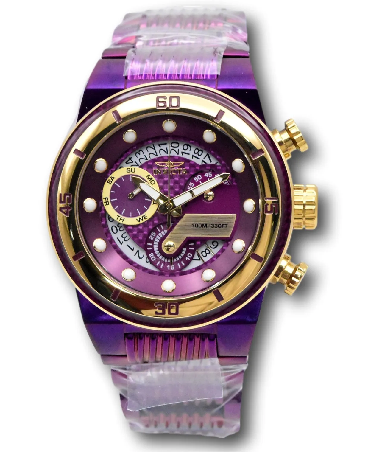 Invicta S1 Rally Men's 51mm Purple Carbon Fiber Swiss Chrono Watch 40865 RARE