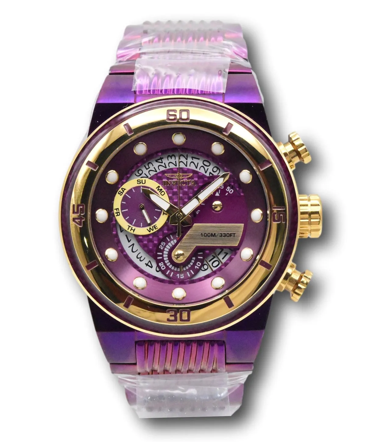 Invicta S1 Rally Men's 51mm Purple Carbon Fiber Swiss Chrono Watch 40865 RARE