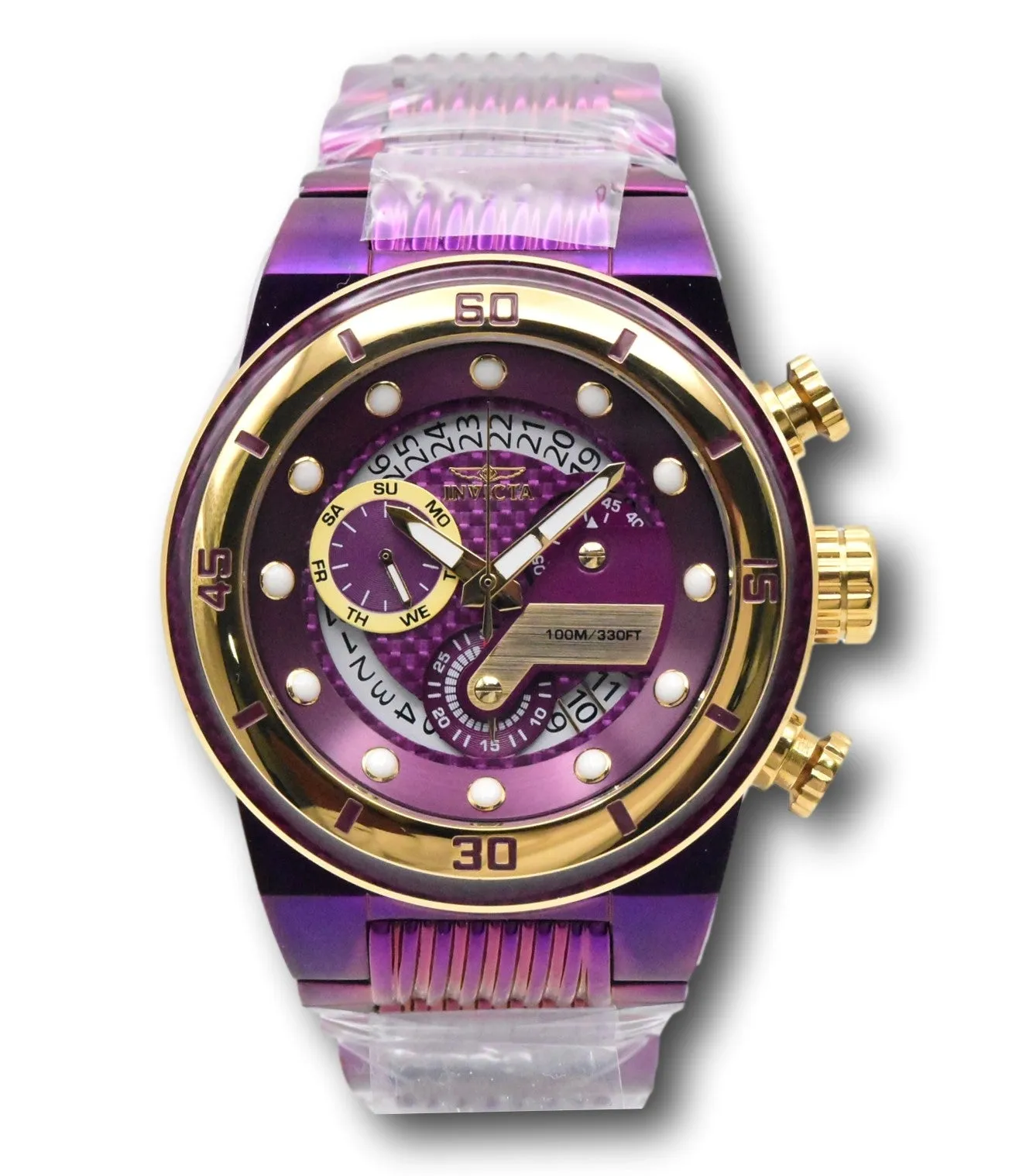 Invicta S1 Rally Men's 51mm Purple Carbon Fiber Swiss Chrono Watch 40865 RARE
