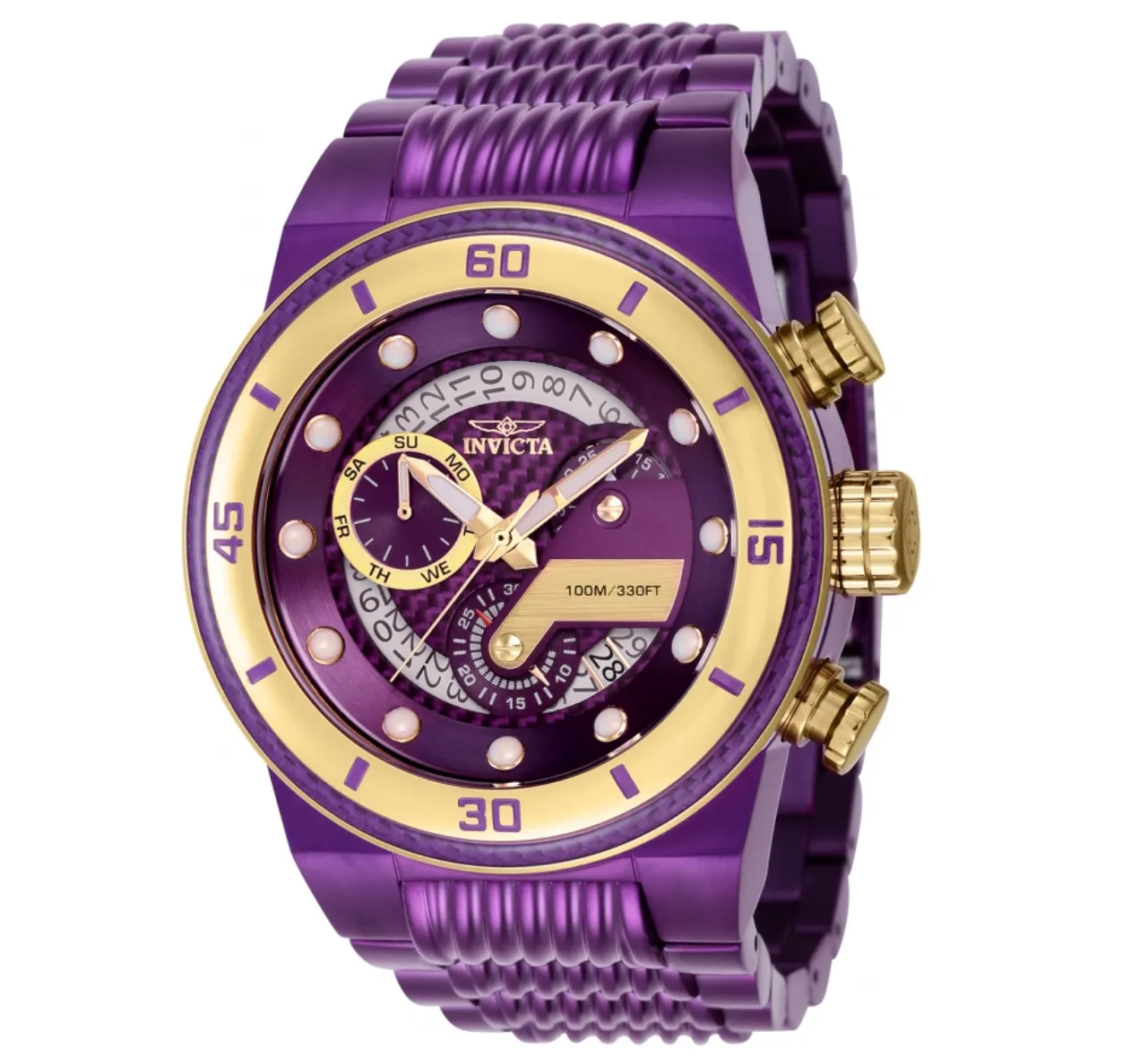 Invicta S1 Rally Men's 51mm Purple Carbon Fiber Swiss Chrono Watch 40865 RARE