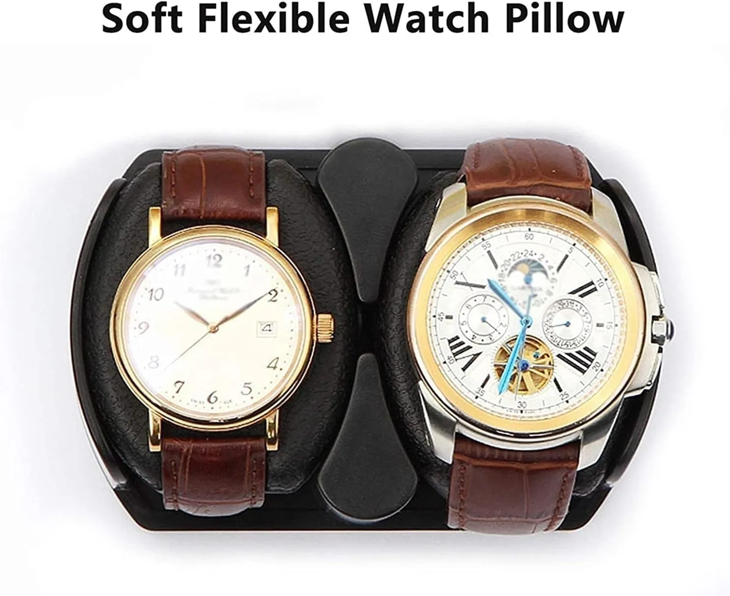 It's so Kind select pattern of You (Brown 2 0) Watch Winder for Automatic Watches LED Illumination Quiet Motor Flexible Watch Pillow Dual Power Supply 4 Rotation Modes 