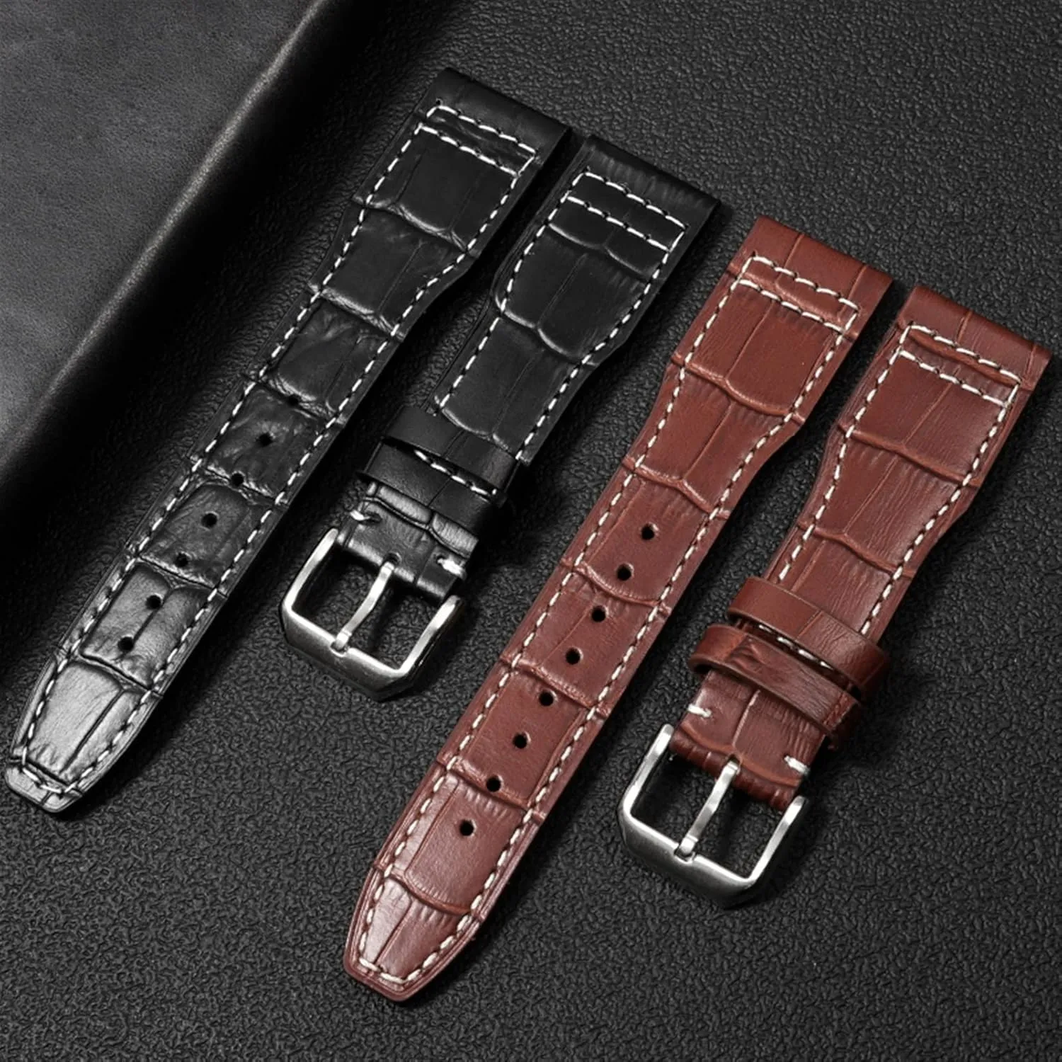 IW377701 Big Pilot Series Watch Strap 22mm Genuine Leather The Top Leather Watch Band for IWC IW326201 plague interplay mathematics breakup session / 