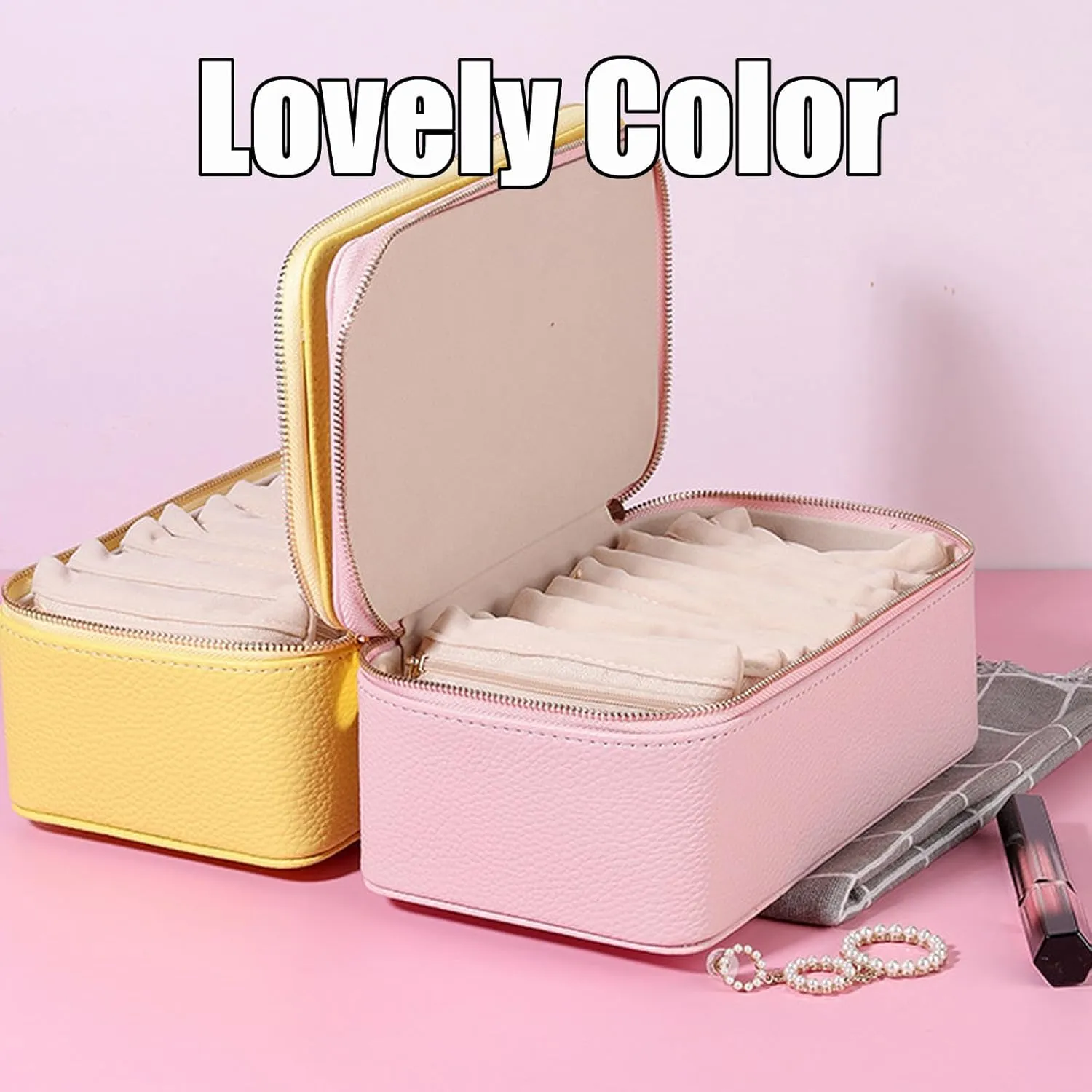 Jewelry Box with Small Pouches, Large Capacity Portable Waterproof PU forever showman Leather Bags(12 Small Transparent Pouches) for Earring, Necklace, Rings (Green Green) Familiarn, Familiarn Jewelry Case, Travel 