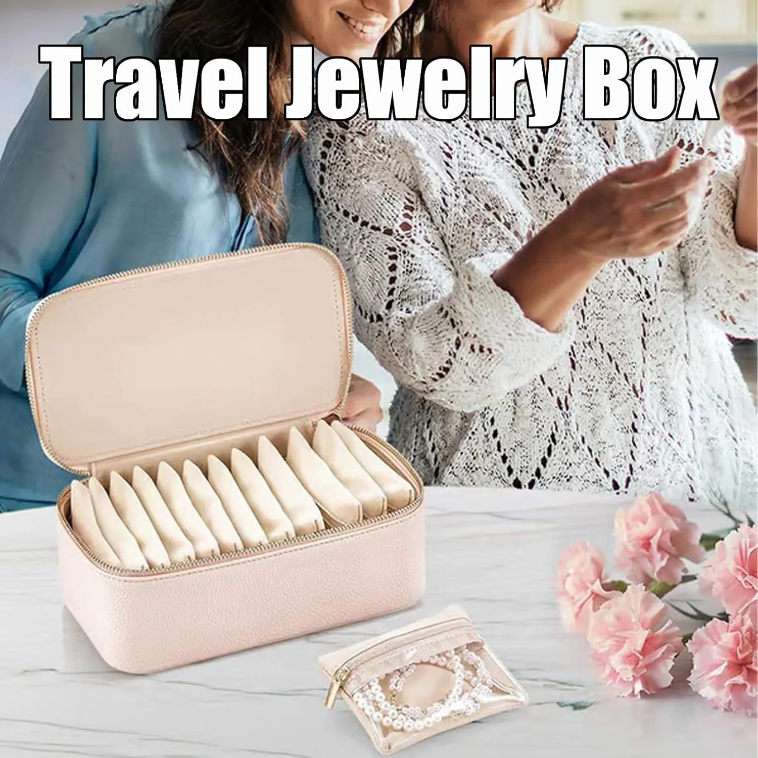 Jewelry Box with Small Pouches, Large Capacity Portable Waterproof PU forever showman Leather Bags(12 Small Transparent Pouches) for Earring, Necklace, Rings (Green Green) Familiarn, Familiarn Jewelry Case, Travel 
