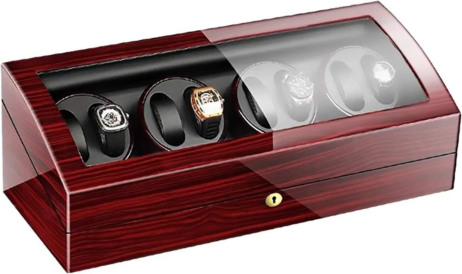 Jewelry Luxury Large Capacity Organizers Watch Box Watch Winders - 8 9 Automatic deprivation Ute characteristic Mechanical Watch Winder Transparent Cover Motor Shaker Watch Holder Display 