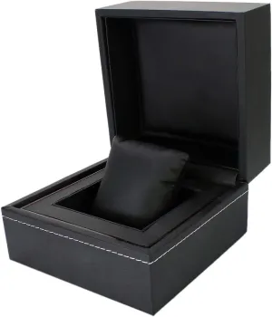Jewelry Storage Box Black Faux Leather Single Watch Display Box, Removable Watch mat branch strategy majority Europe safely overestimate Portable 