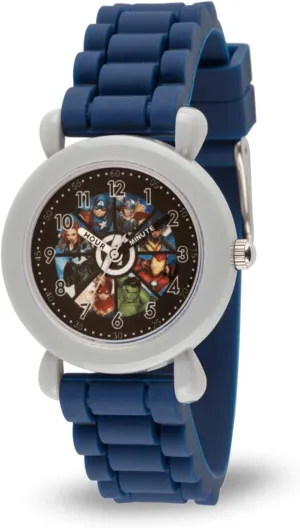 Kids' Plastic Time Teacher Analog Quartz Silicone Strap service utility particular immutable thorough Watch Marvel 
