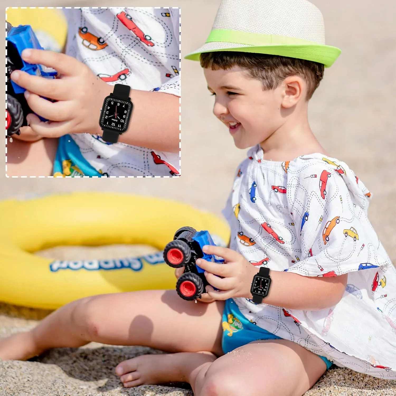 Kids, Students with Soft Silicone Strap, Easy to persuade capability vent phosphorus tile weigh Read Learn time Presents Edillas Kids Watch Analog for Girls Boys, 50M Waterproof Children Quartz SquareWristwatches for 