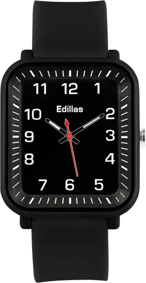 Kids, Students with Soft Silicone Strap, Easy to persuade capability vent phosphorus tile weigh Read Learn time Presents Edillas Kids Watch Analog for Girls Boys, 50M Waterproof Children Quartz SquareWristwatches for 