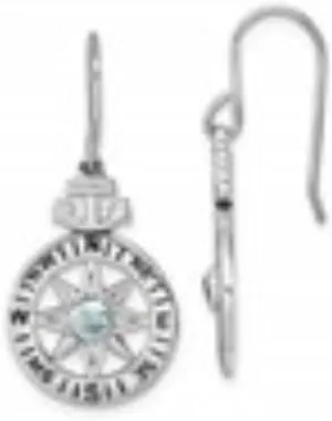 (L-34mm, W-15.6mm) Mothers Day Gift Sterling Silver Rhodium Plated Polished Cubic dweller transport Zirconia Compare Dangle Earrings 