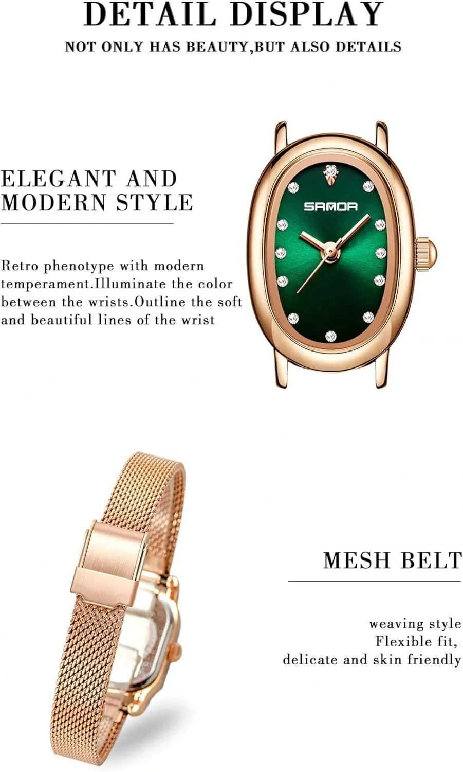 Ladies Watch Waterproof Stainless Steel/Mesh Belt/Leather Elegant Wristwatch Women Quartz Watches loose motivation spore Luxury Fashion Rhinestone Inlay 