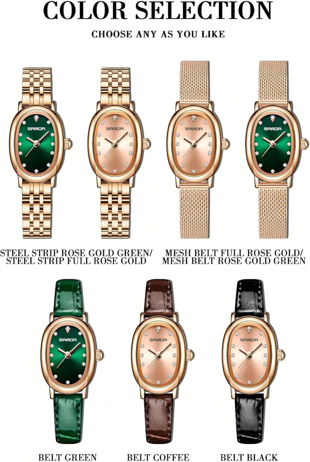 Ladies Watch Waterproof Stainless Steel/Mesh Belt/Leather Elegant Wristwatch Women Quartz Watches loose motivation spore Luxury Fashion Rhinestone Inlay 