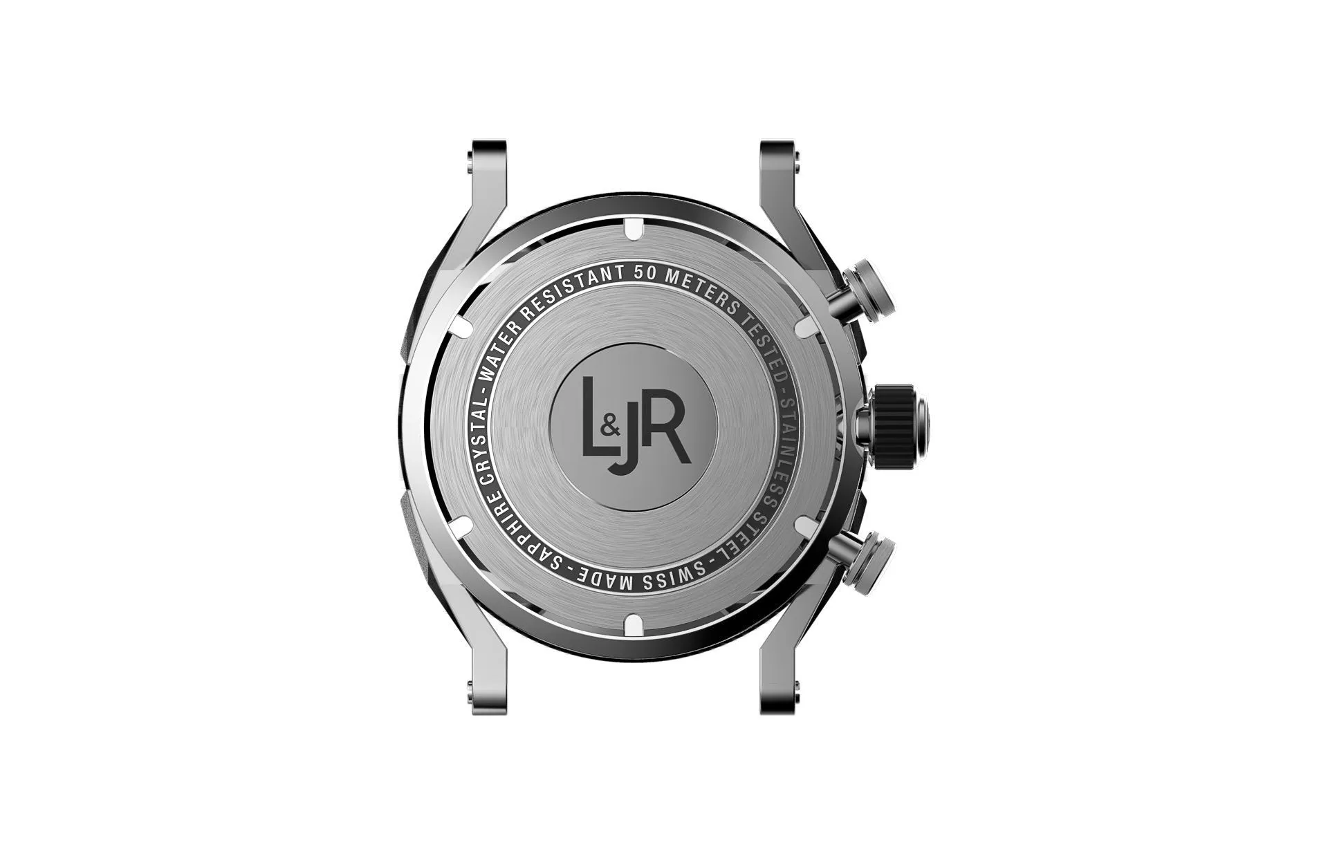 L&Jr Men's Watch Chronograph Day and Date Black Nylon