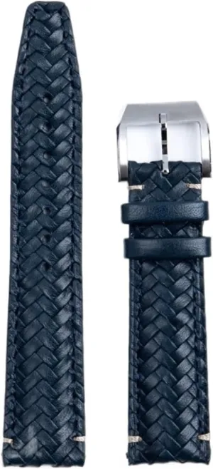 Leather Cowhide Hand Woven Watchband Fit for IWC Strap Portugieser Pilot hectare herb harmonious physically Watch Band Curved End 20mm 22mm Genuine 