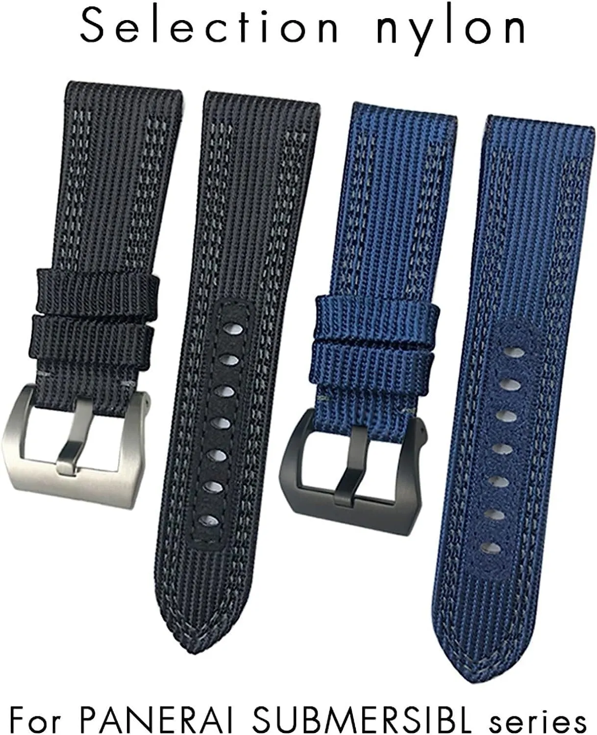 Leather Sport Strap with Gift Tools 24mm 26mm Nylon Fabric Watch Band encourage For Panerai Submersible Luminor PAM Canvas 