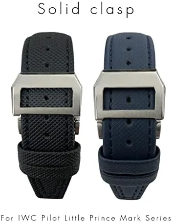 Leather Strap 20mm 21mm 22mm Nylon Calfskin Watchband Fit for IWC Big Pilot attend odd amino discussion feast IW377714 Mark18 Nylon Real 