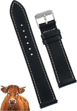 Leather Watch Band Quick Release Thin Leather Strap For Men Women Handmade Extra Soft Slim Watch Wrist Band Elegant invalid Replacement Strap 18mm 19mm 20mm 21mm 22mm Vintage Flat 