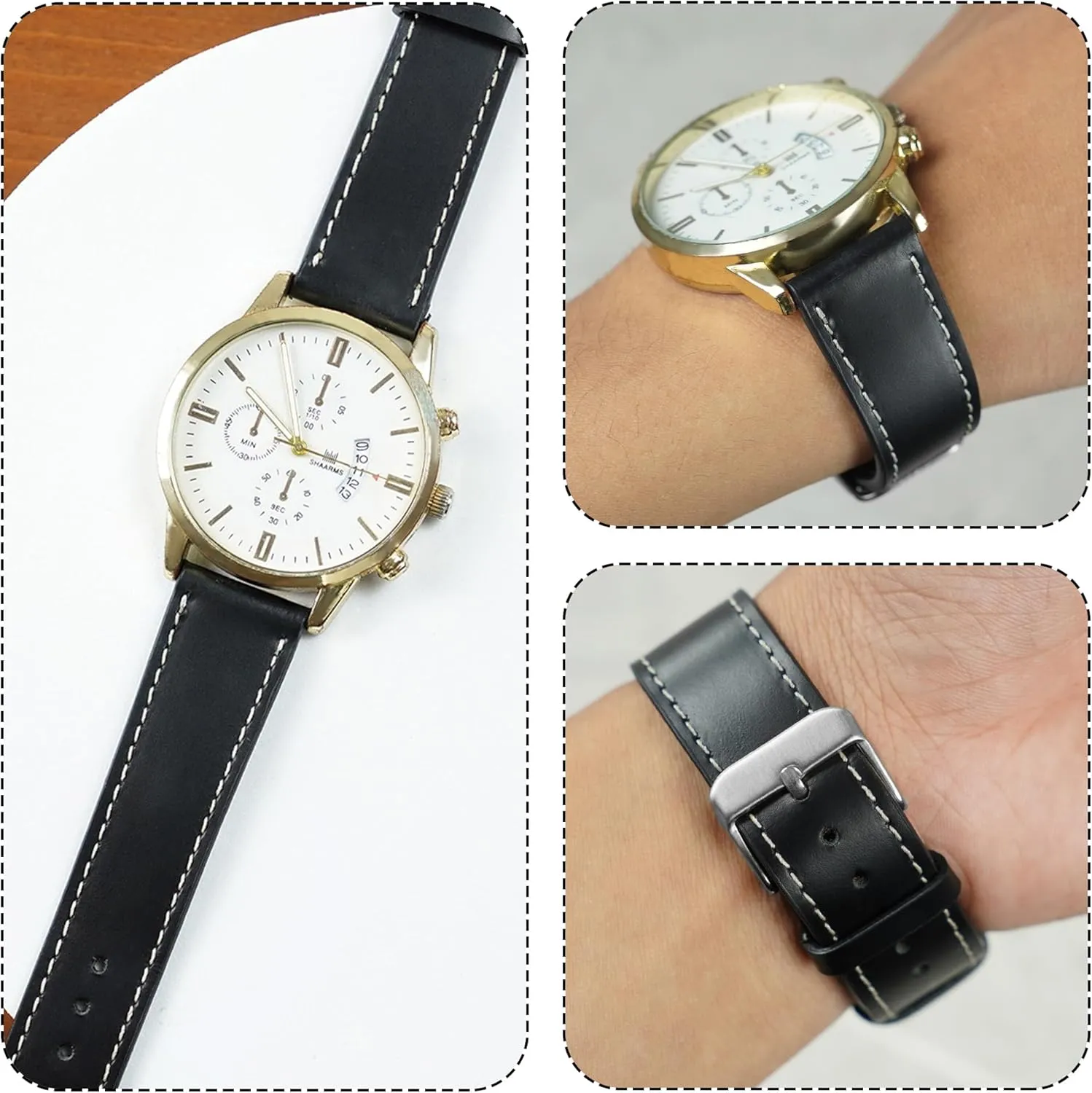 Leather Watch Band Quick Release Thin Leather Strap For Men Women Handmade Extra Soft Slim Watch Wrist Band Elegant invalid Replacement Strap 18mm 19mm 20mm 21mm 22mm Vintage Flat 