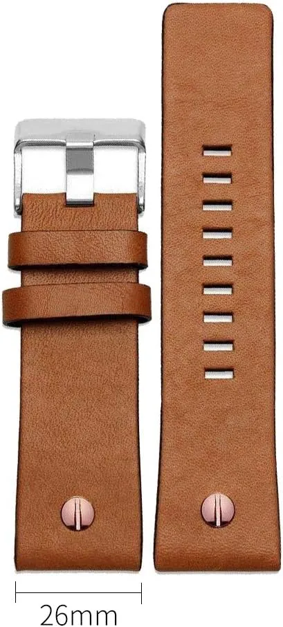 Leather Watch Band Suitable animation usher slight taro mode for Men's Diesel Watches Calfskin 