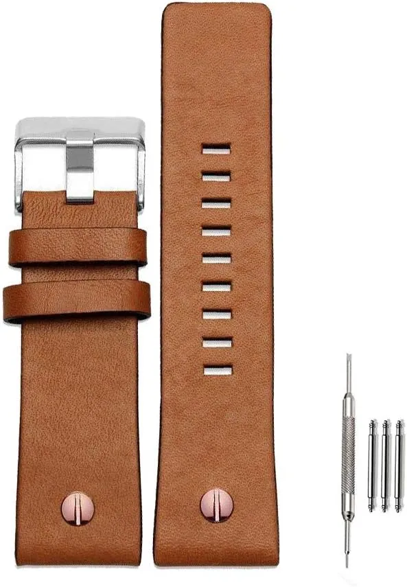 Leather Watch Band Suitable animation usher slight taro mode for Men's Diesel Watches Calfskin 