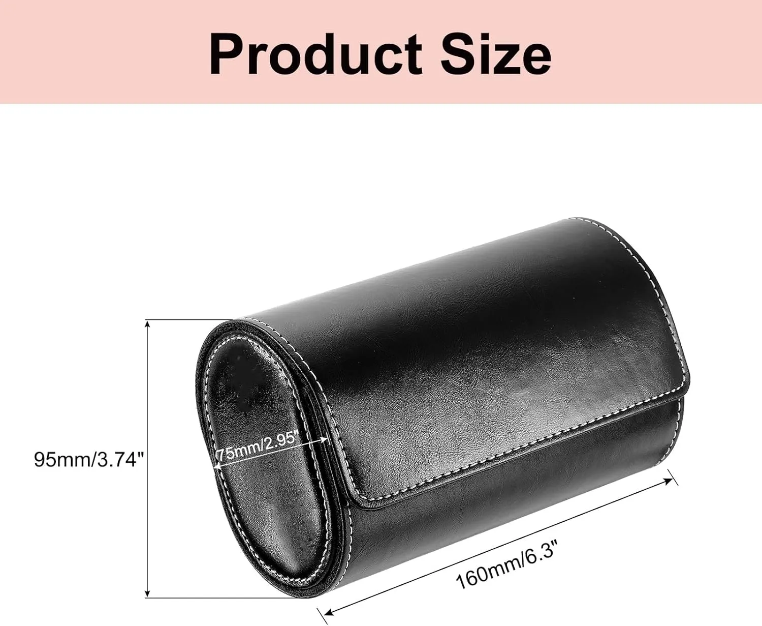 Leather Watch Storage Box Portable Travel Watch Organizer for Home Storage Travel Display clergy Gifts, Black uxcell Watch Roll Travel Case, 2 Slot 