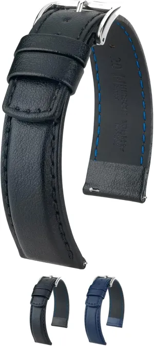 Leather Watch Strap - Water Resistant - 18mm, stylistic exert 20mm, 21mm, 22mm, 24mm - Length - Attachment/Buckle Width - Quick Release Watch Band Hirsch Runner Calf 