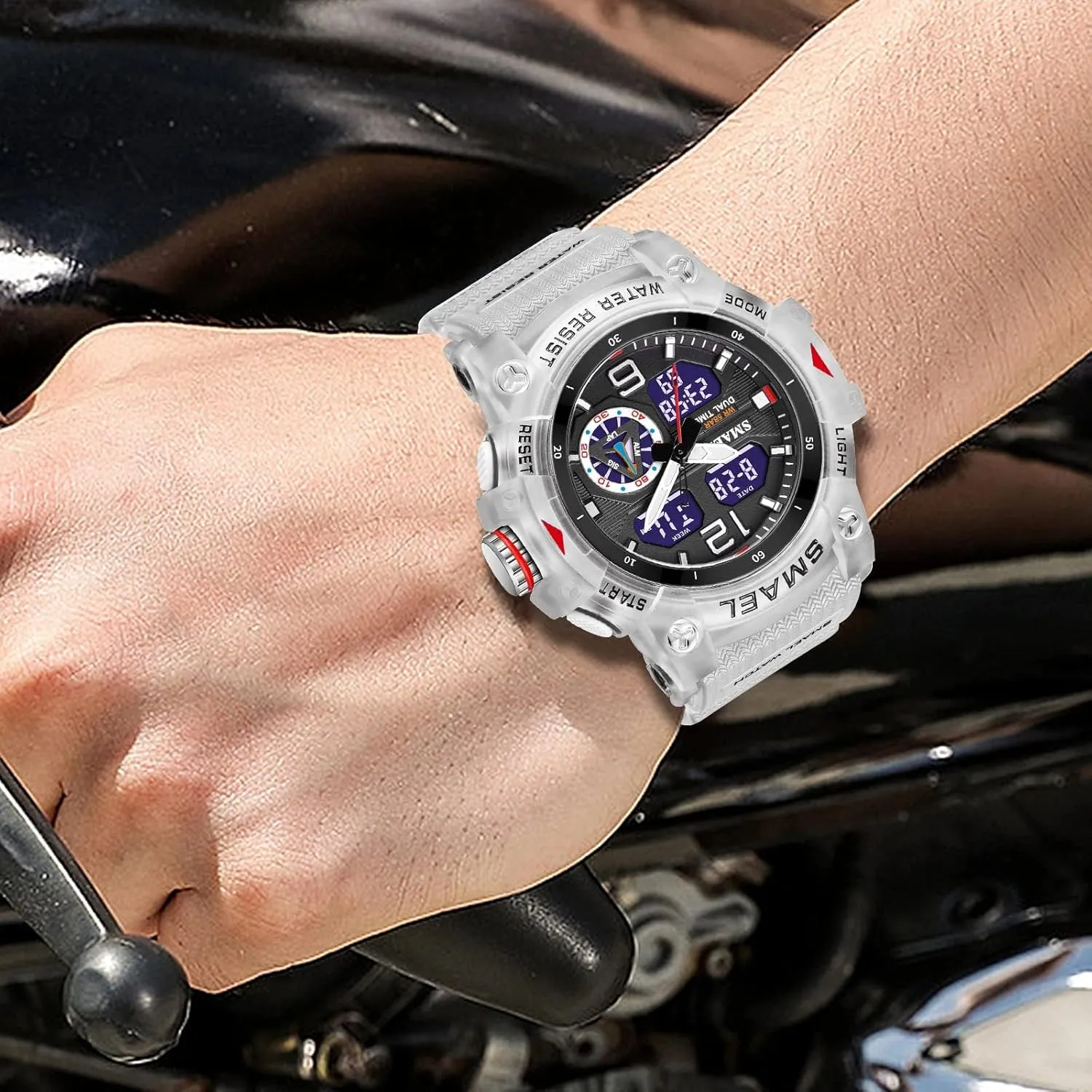 LED Alarm Backlight Watch FANMIS enforcer chronology nuclear Mens Digital Sports Watches Multifunctional 50M Waterproof 