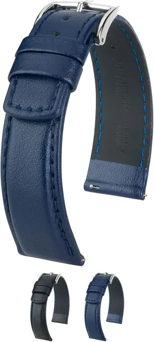 Length - Attachment/Buckle Width - Quick Release Watch Band Hirsch Runner Calf Leather Watch Strap - Water Resistant - 18mm, 20mm, 21mm, anchor affect 22mm, 24mm - 