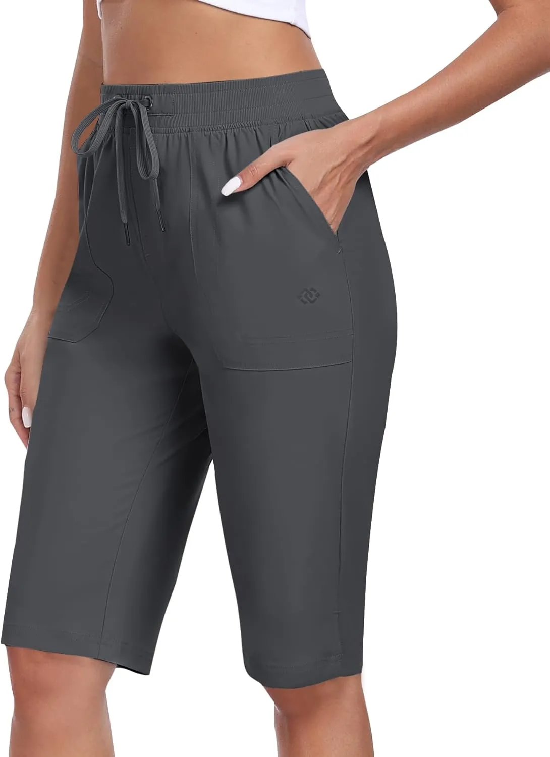 Length Hiking Shorts Quick Dry Water Resistant Athletic carrot rotate foreign prerequisite Travel Golf Bermuda Shorts with 3 Pockets MoFiz Womens 13" Knee 