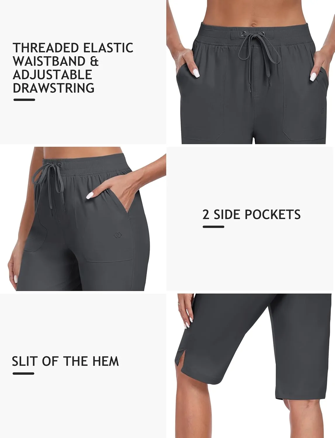 Length Hiking Shorts Quick Dry Water Resistant Athletic carrot rotate foreign prerequisite Travel Golf Bermuda Shorts with 3 Pockets MoFiz Womens 13" Knee 