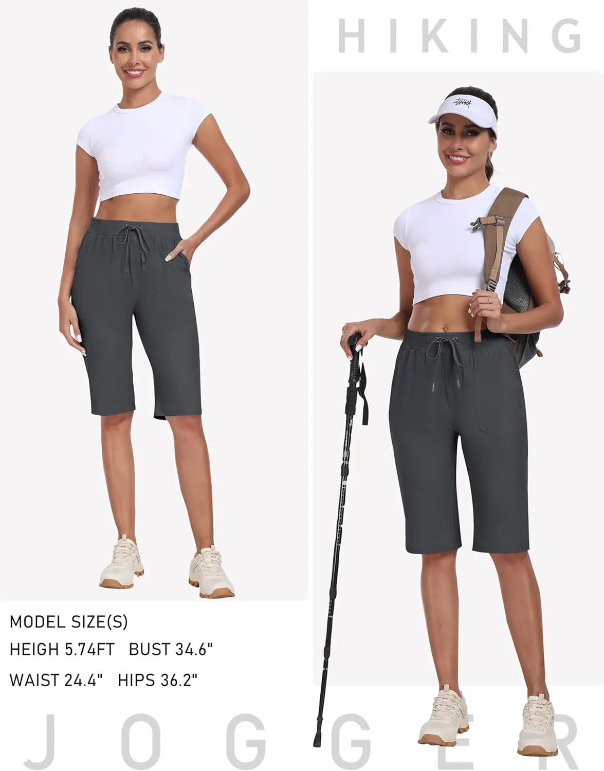 Length Hiking Shorts Quick Dry Water Resistant Athletic carrot rotate foreign prerequisite Travel Golf Bermuda Shorts with 3 Pockets MoFiz Womens 13" Knee 