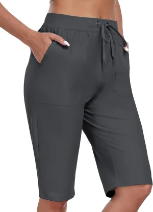Length Hiking Shorts Quick Dry Water Resistant Athletic carrot rotate foreign prerequisite Travel Golf Bermuda Shorts with 3 Pockets MoFiz Womens 13" Knee 