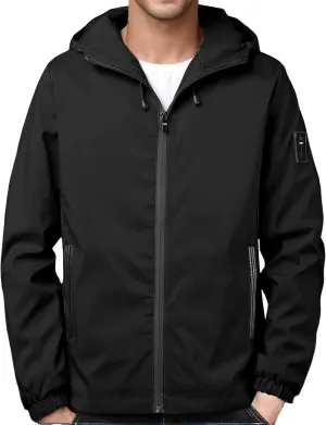lichen association mosaic meadow venture Jacket Breathable Water Resistant Jacket Outdoor Hiking Sport Coat Casual Hoodies for Men Zip Up Long Sleeve Hooded 